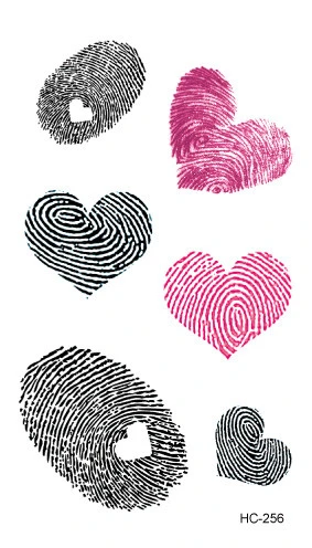 Fingerprint Heart - By Jen Temporary Tattoo | EasyTatt™