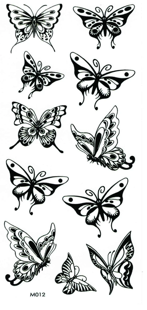 flying butterfly tattoo drawings