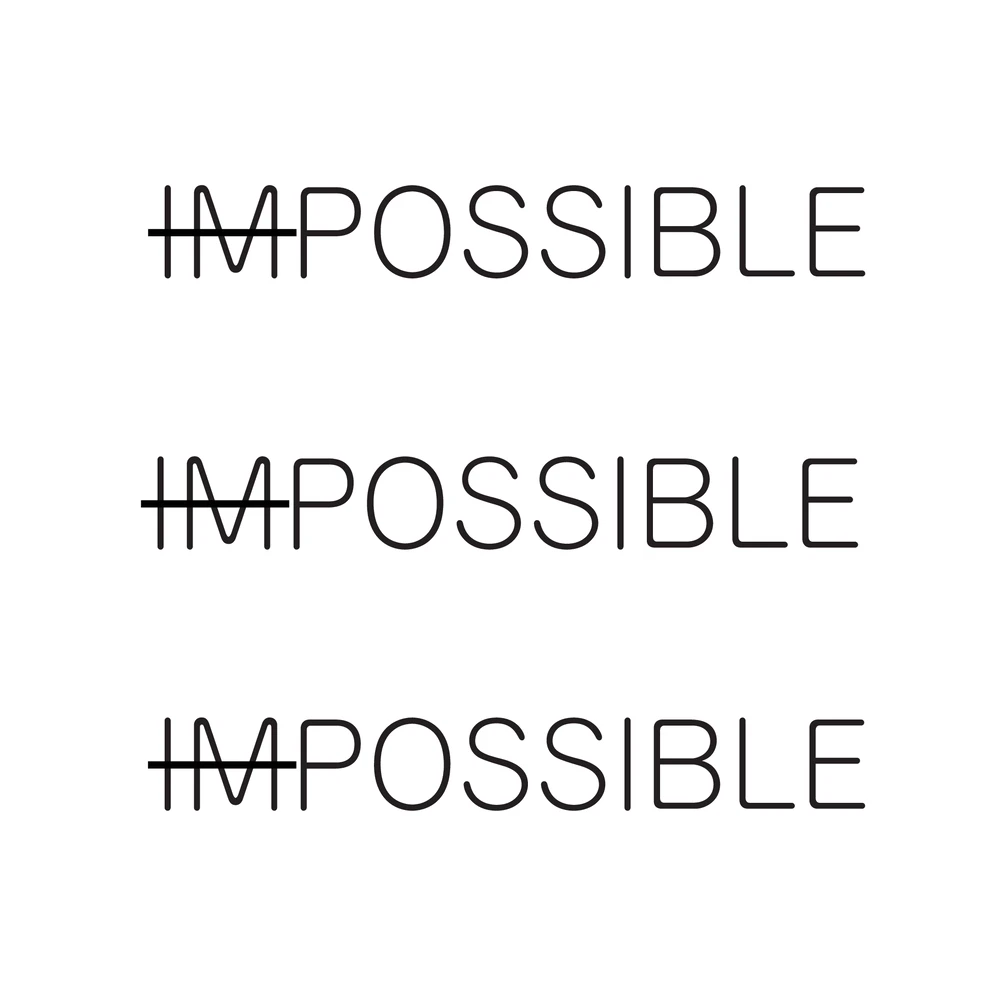 A word that says nothing is impossible tattoo idea | TattoosAI
