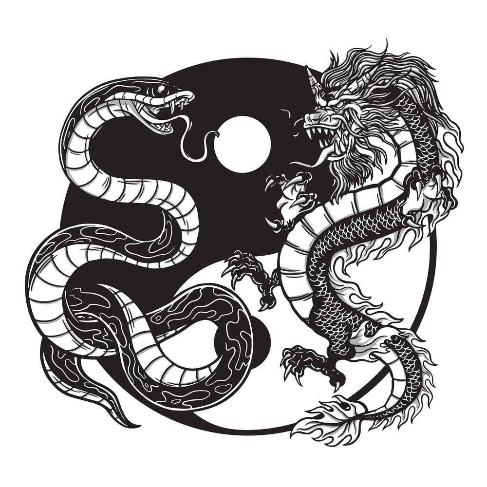 Snake & Dragon Yin Yang @ Tattstore